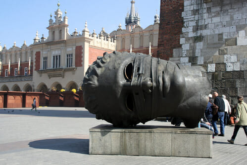 Sculpture on the Main Square in Cracow